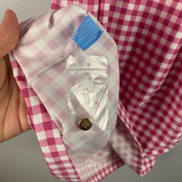 J.Mclaughlin Calla Midi Dress in Cabana Pink Gingham - Picture 7 of 8